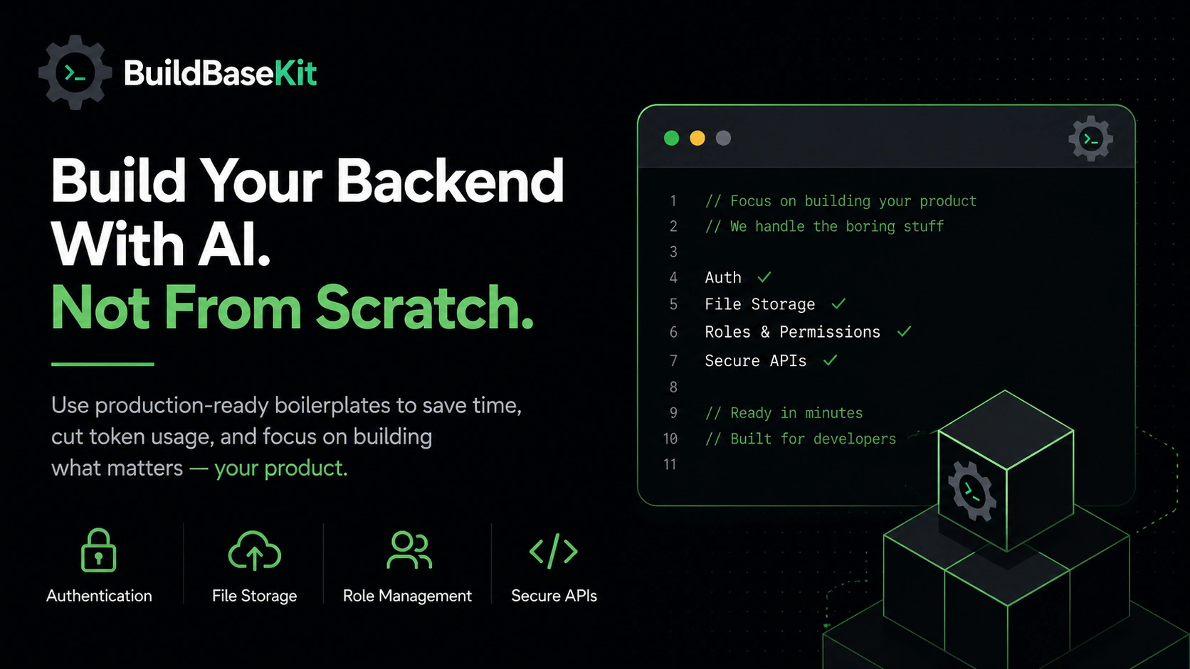 AI backend development workflow with reusable backend boilerplates